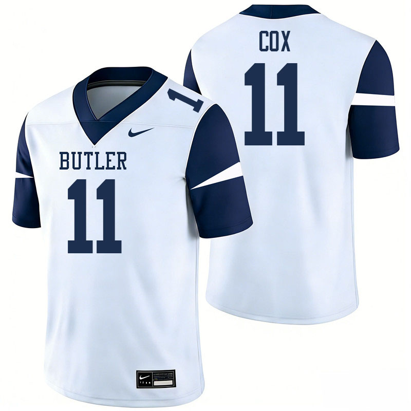 Butler Bulldogs #11 Archie Cox College Football Jerseys,Uniforms-White